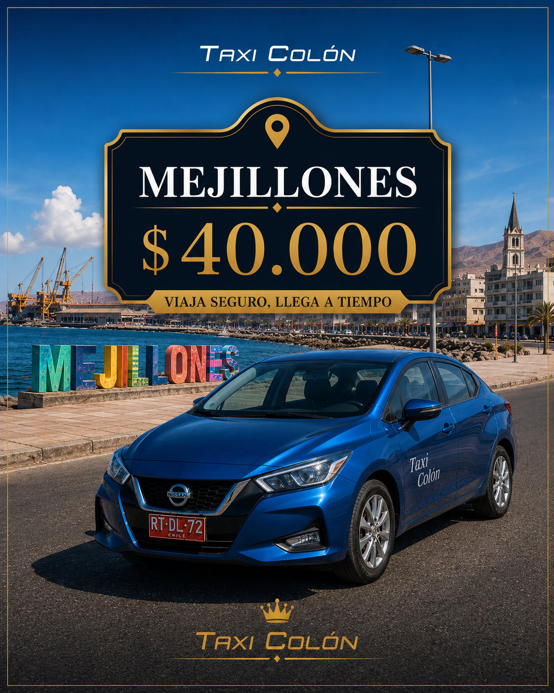 Taxi desde o hasta Aeropuerto - Mejillones