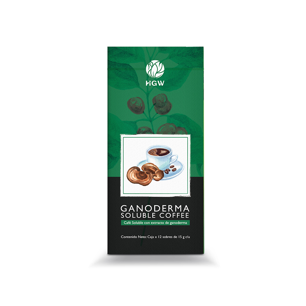 GANODERMA SOLUBLE COFFEE Caja de 180 gr (12 sobre de 15 gr c/u)