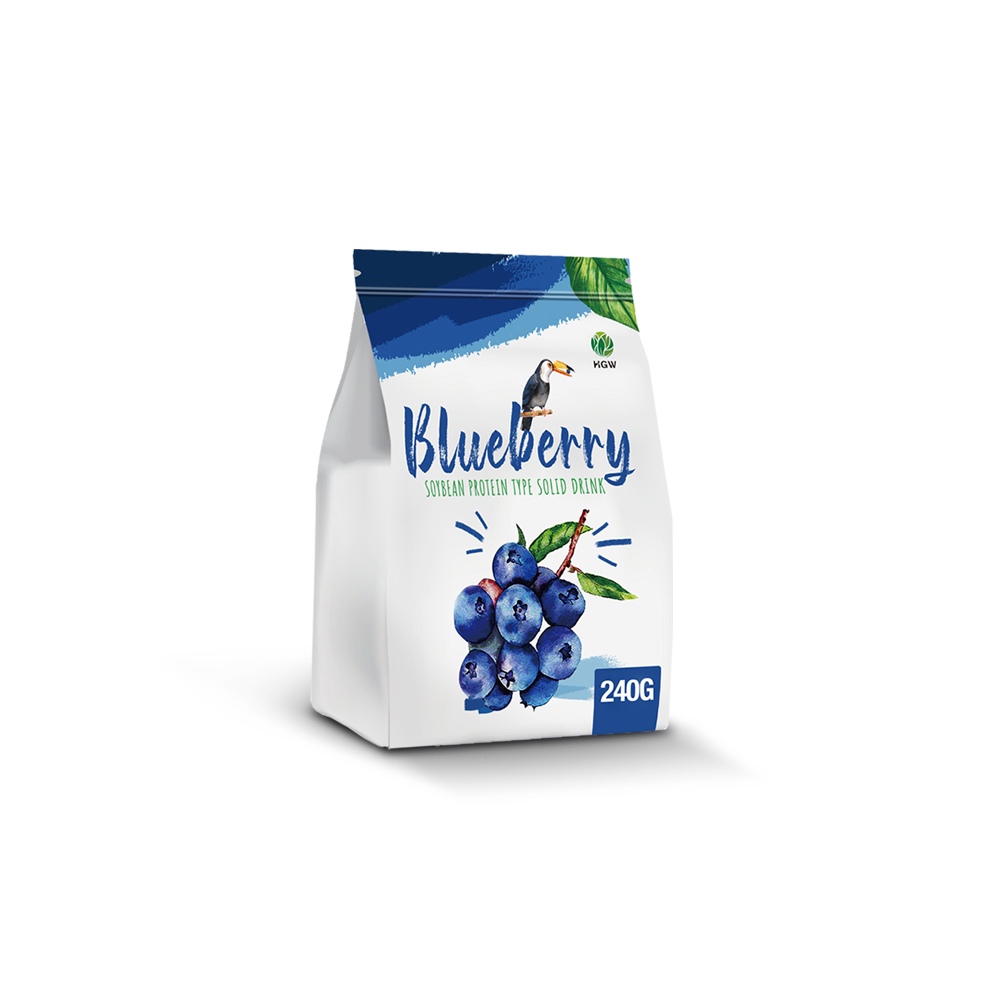 BLUEBERRY SOY PROTEIN POWDER Caja 240 gr (12 sobres de 20 gr c/u)