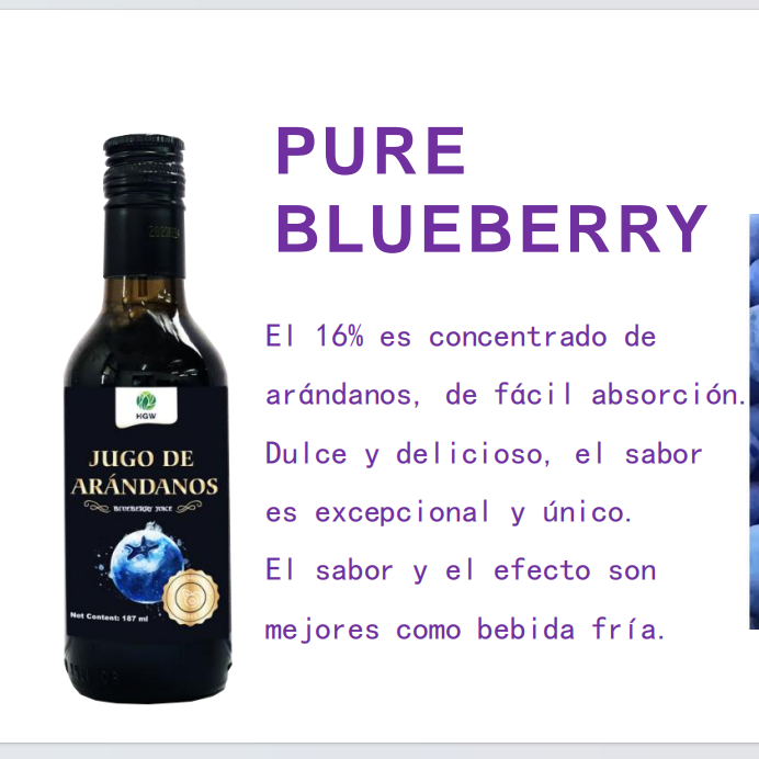 PURE BLUEBERRY 187 ml * 6 bottles