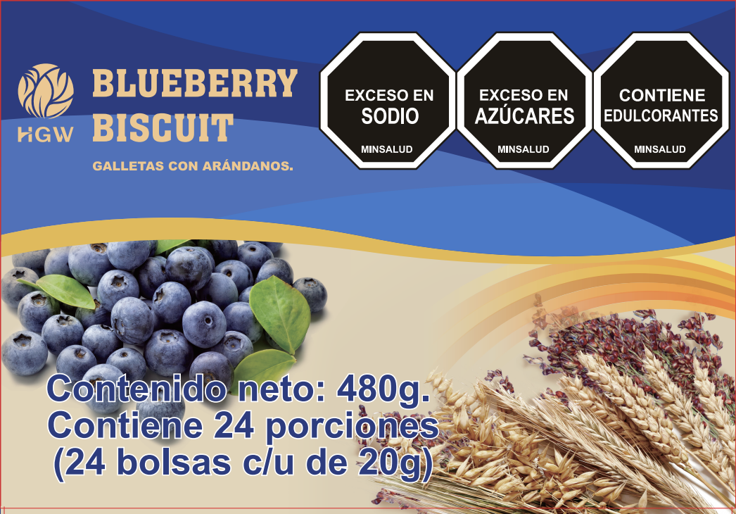 Blueberry Grains Biscuit Net Weight 480 gr